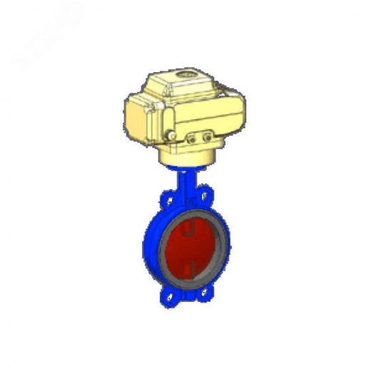 Затвор дисковый поворотный чугунный Tecfly Ду 250 Ру16 с электроприводом 230V, диск нерж сталь, м   анжета EPDM