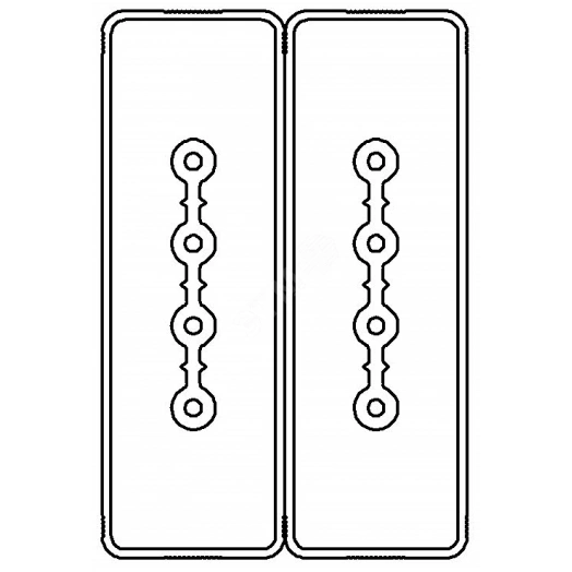 Секция прямая шинопровод 1+1 точек отвода L=1000мм Cu 4P+4P25A