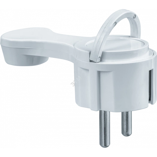 Вилка Navigator 61 365 NCA-PL06-16A-E-WH плоская с/з белая