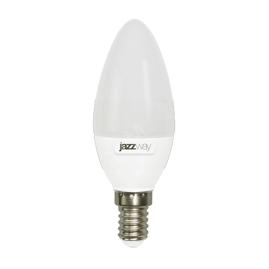 Лампа светодиодная LED 9w E14 4000K свеча Jazzway