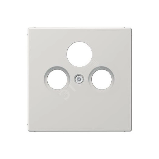 Накладка для телевизионной розетки (SAT-TV-FM)  Серия LS990  Материал- термопласт  Цвет- светло-серый