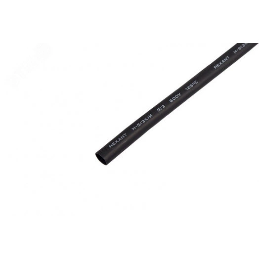 Термоусаживаемая трубка клеевая 9,0 3,0 мм, черная, упаковка 10 шт. по 1 м