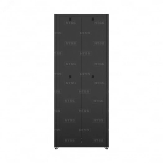 Шкаф напольный телекоммуникационный NTSS RS 47U 600х800мм, 4 профиля 19, двери перфорированная и перфорированная, регулируемые опоры, боковые стенки съемные, разобранный, черный RAL 9005