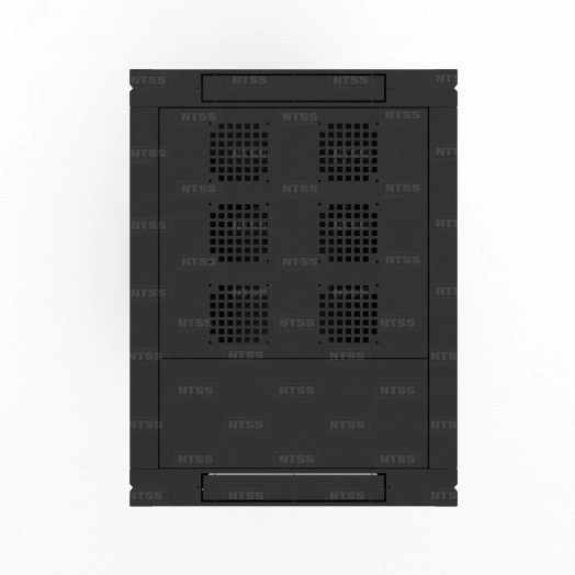 Шкаф напольный телекоммуникационный NTSS RS 47U 600х800мм, 4 профиля 19, двери перфорированная и перфорированная, регулируемые опоры, боковые стенки съемные, разобранный, черный RAL 9005