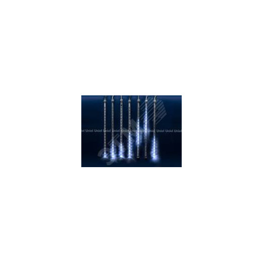 Занавес светодиодный фигурный Падающие звезды соединяемый 2,4х0,5м 8 подвесов 240 светодиодов Белый свет Провод прозрачный ULD-E2405-240/DTK WHITE IP44 METEOR