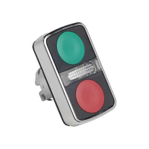 Головка кнопки двойная без маркировки + LED