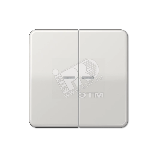 Клавиши ударопрочные для сдвоенногых выключателей с подсветкой  светло-серые