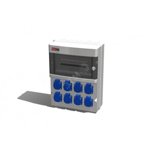 Устройство распределительное AlpenBox 0090051,    8хSHUKO16А250В с защитой, 310x436x148, настенное, пластик, IP54