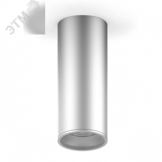 Светильник светодиодный ДПО 12 Вт 920 Лм 4100К цилинндр накладной 170-240 В 79х200 мм IP20 хром/сатин LED Overhead Gauss