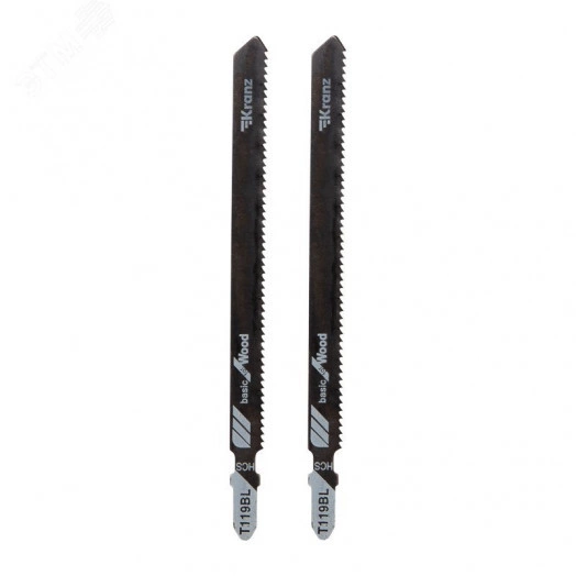 Пилка для электролобзика по дереву T119BL 132 мм 12 зубьев на дюйм 4-100 мм (упак - 2 шт.)