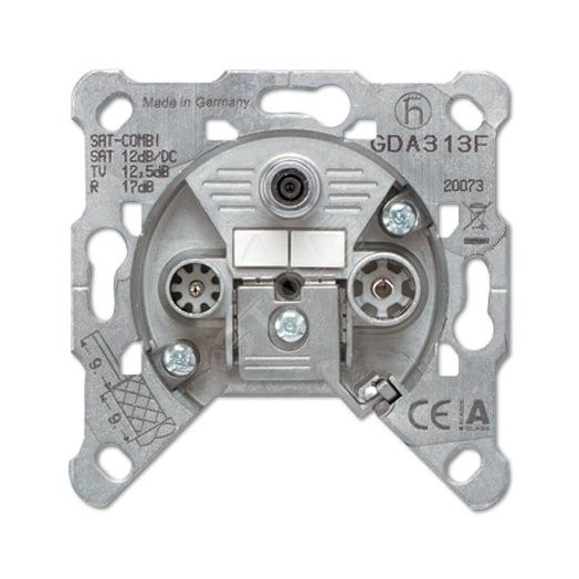 Розетка тв-спутник SAT-TV-FM  проходная. Механизм.
