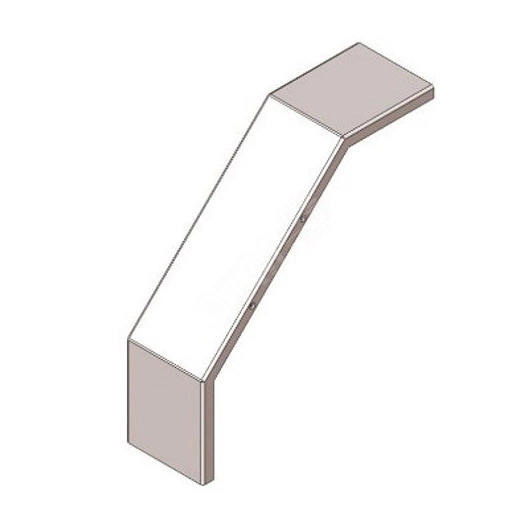 Крышка лотка замкового КЛСЗ 50х50-90 УХЛ1 для поворота трассы вниз на 90, горячее цинкование(толщина покрытия 40...120мкм), S1,5