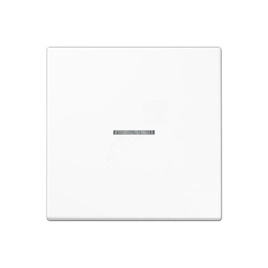 Клавиша 1-я для выключателей и кнопок  с окошком для подсветки. Серия LS990  Материал- дуропласт  Цвет- белый