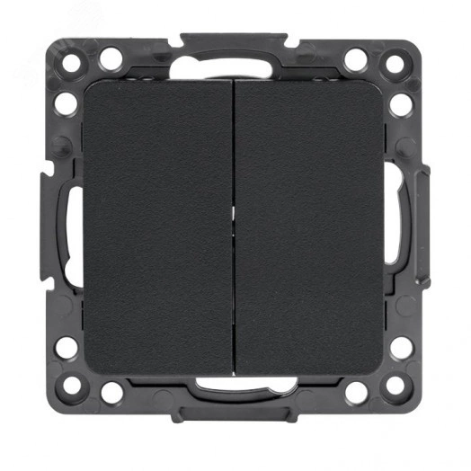 Стокгольм Механизм  Выключателя 2-кл. 10А черный EKF