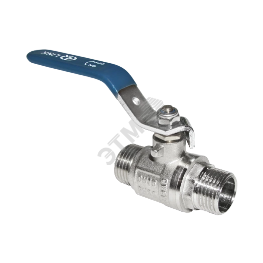 Кран шаровой НН 1/2 ручка никелированный