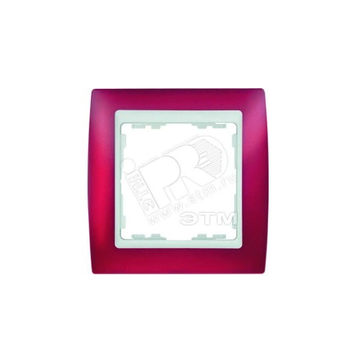 Рамка на 2 поста, S82, красный полупрозрачный - белый