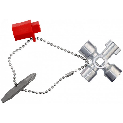 4-лучевой крестовой ключ для стандартных шкафов и систем запирания L-44 мм KN-001102