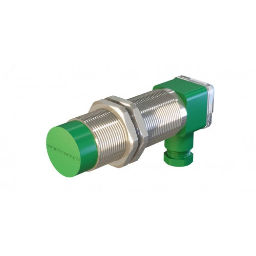 Датчик бесконтактный индуктивный ВБИ-М30-91К-2123-С Расстояние срабатывания Sn: 15 мм Частота переключения: 150 Гц Материал корпуса: Латунь никелированная Диаметром 30 мм IP67 Клеммник (до 2,5  мм2)