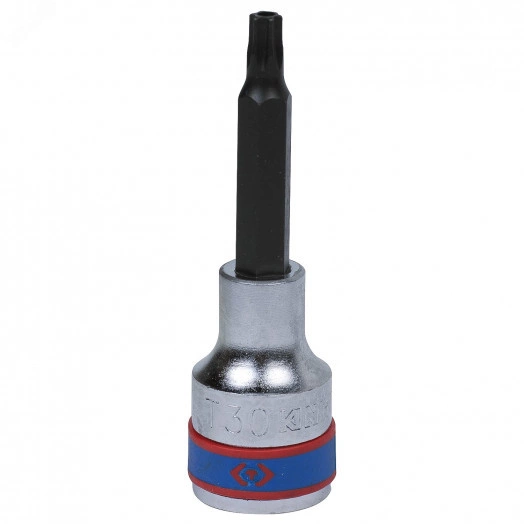 Насадка (бита) торцевая 1/2', TORX, T30, L = 80 мм, с отверстием