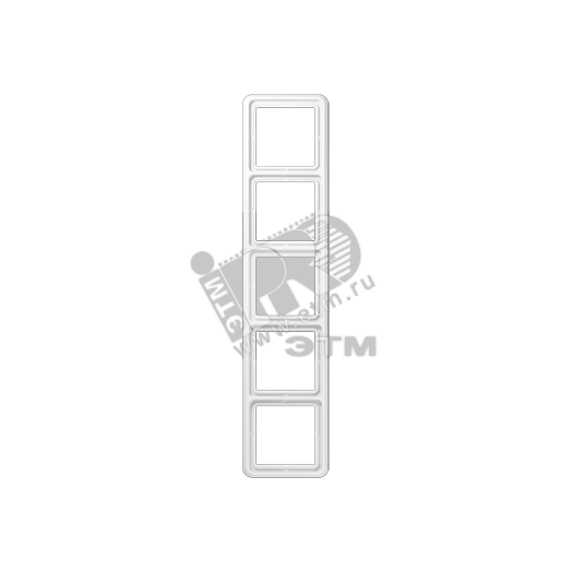 Рамка 5 постов универсальная белая