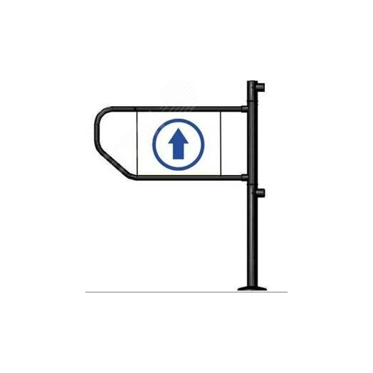 Калитка Флажок 25-ПМ (Правая хром Н=1000 В=770 2  муфты под трубу 25 мм антивандальная с механизмом регулировки положения рамки)