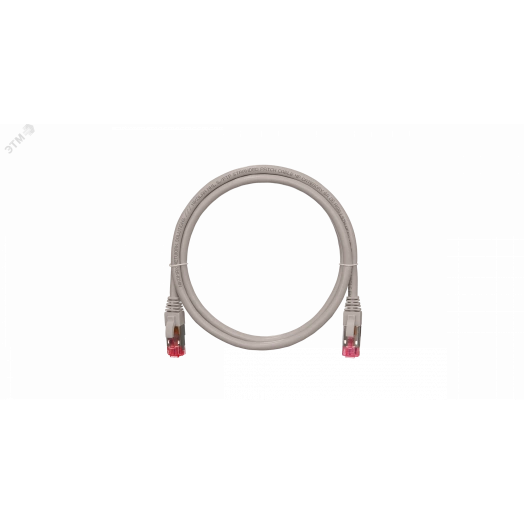 Шнур S/FTP 4 пары Кат.6a 2хRJ45/8P8C T568B 7х0165мм PVC серый 03м