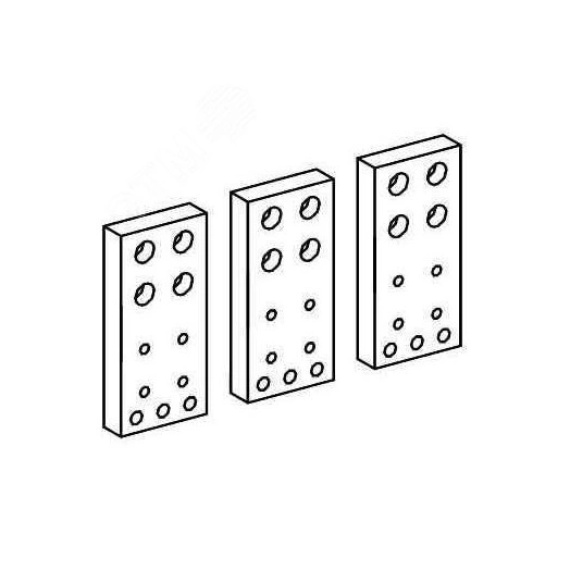 Запчасти стационарного NW20/32: 3 коннектора прямое нижнее присоединение