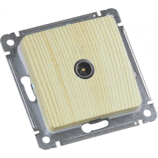 MASTER Розетка телевизионная оконечная скрытой установки, в рамку, сосна