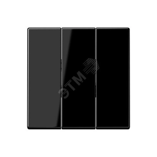 Клавиша 3-я для 3-х клавишных выключателей  без подсветки. Серия LS990  Материал- термопласт  Цвет- черный