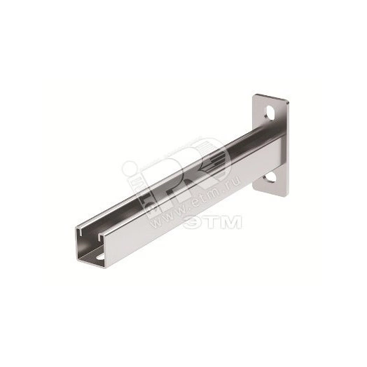 Кронштейн одиночный LAS 41х41мм основание 500мм нержавеющая сталь