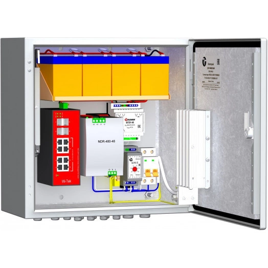 Узел коммутации всепогодный для работы от 1-й до 8-х IP-видеокамер с питанием РоЕ/PoE+