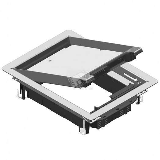 Лючок с откидной крышкой прямоугольный с кромкой