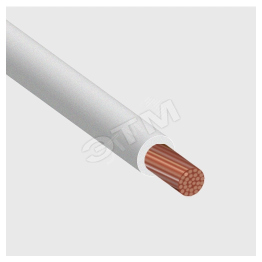 Провод силовой ПуГВнг(A)-LS 1х0,75 белый  ТРТС