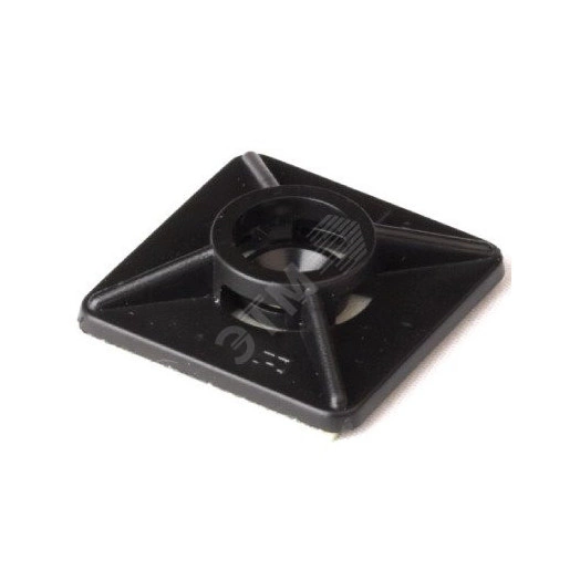 Монтажная база двойная самоклеящаяся 19x19 (спец.состав), черная для хомутов шириной до 3,6мм