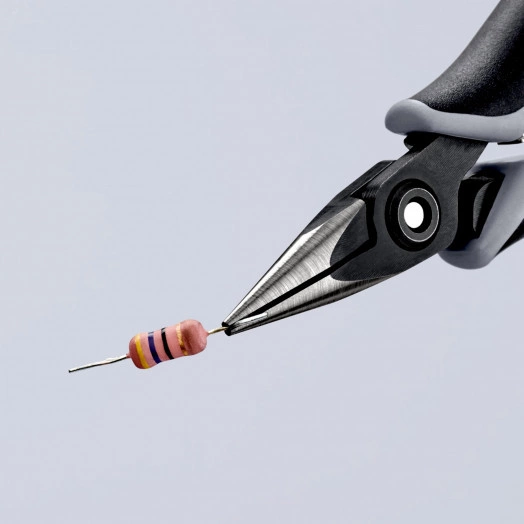 Прецизионные плоскогубцы захватные для электроники антистатические вороненые 130 mm KN-3452130ESD