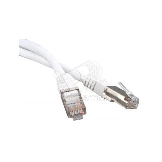 Патч-корд SF/UTP экранированный категория 5e LSZH белый (0.5м)