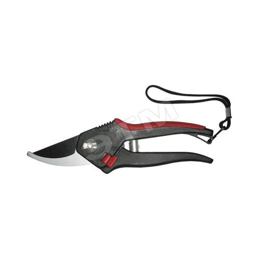 Секатор ''Люкс'', режущие кромки внахлест, тефлон.покрытие лезвий, прорезиненные ручки 200 мм