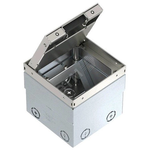 Лючок UDHome2 пустой (с выемкой под н/п) сталь нерж. 140х140х110 мм