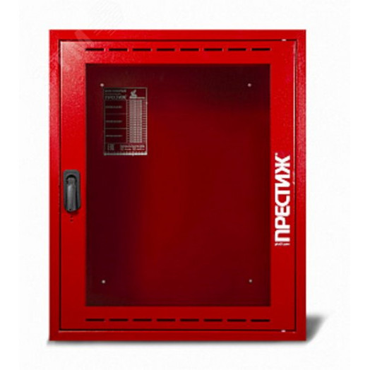 Шкаф пожарный для огнетушителя навесной с окном Престиж 540х650х230 красный