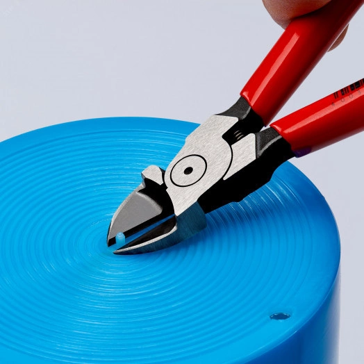 Бокорезы для пластмассы с пружиной удлинённые режущие кромки без фасок L-140 мм обливные рукоятки KN-7201140