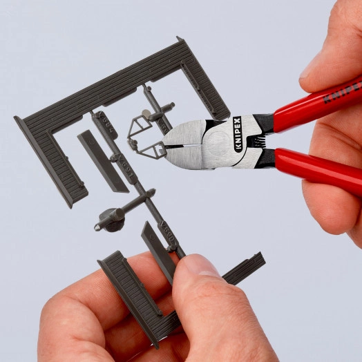 Бокорезы для пластмассы с пружиной удлинённые режущие кромки без фасок L-140 мм обливные рукоятки KN-7201140