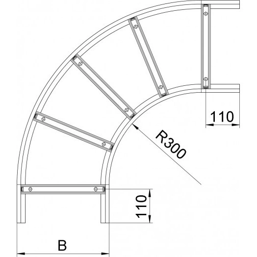 Секция угловая 90град.