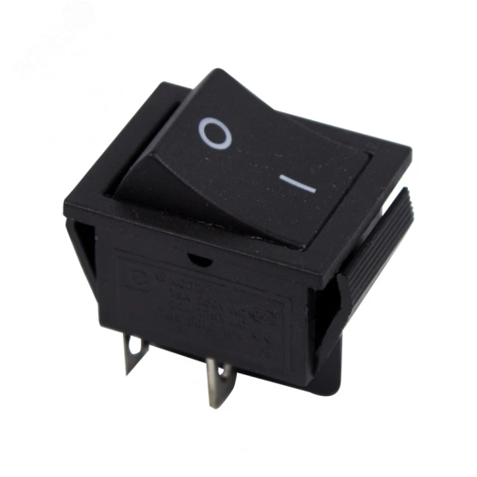Выключатель клавишный 250V 15А (4с) ON-OFF черный  REXANT