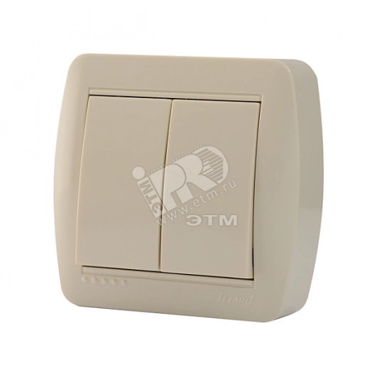Демет Выключатель двойной крем