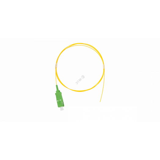 Шнур опт монтажный, SM 9/125 OS2, SC/APC, LSZH, 0.9мм, желтый, 1м, уп-ка 2шт.