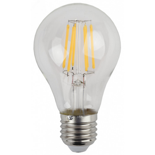 Лампа светодиодная F-LED A60-7W-827-E27  (филамент, груша, 7Вт, тепл, Е27) (10/100/1500) ЭРА