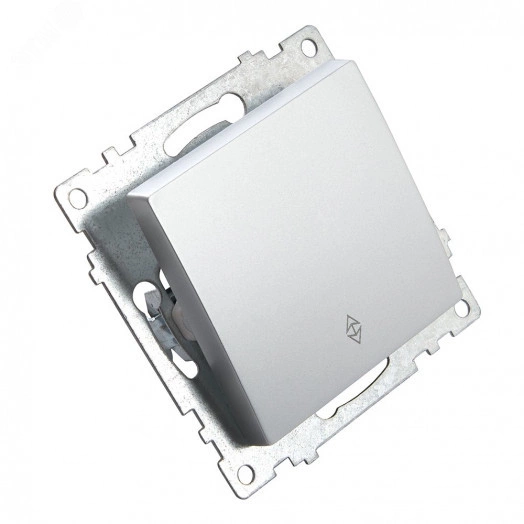 Переключатель 1-клавишный (механизм), 250В, 10А, серия Катрин, серебро