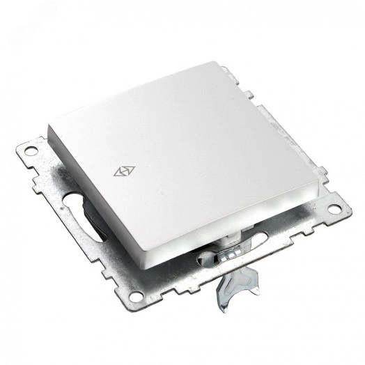 Переключатель 1-клавишный (механизм), 250В, 10А, серия Катрин, серебро