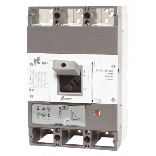 ВА50-43Про 3P S2 1000А Icu-50kA