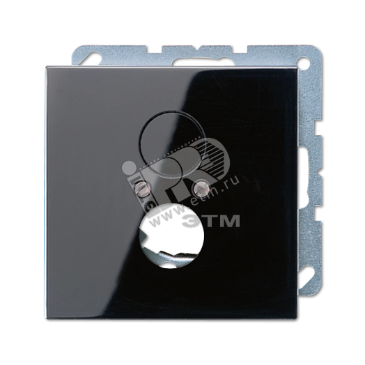 Крышка для 2-х гнезд (разъемов для громкоговорителей)  черная